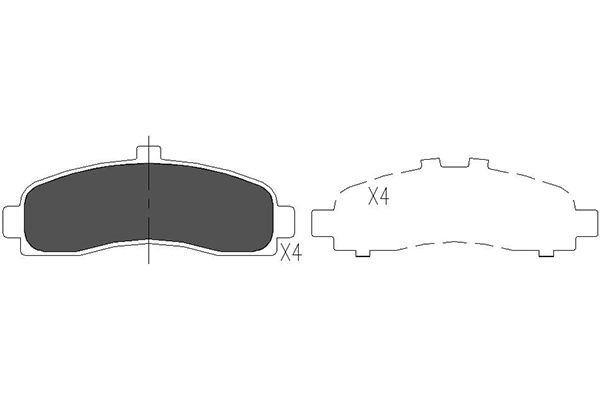 Bromsbeläggsats, Framaxel Kavo parts KBP-6505 KAVO PARTS