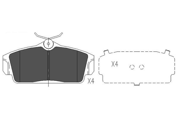 Bromsbeläggsats, Framaxel KAVO PARTS
