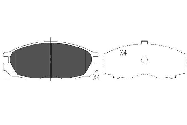 Bromsbeläggsats, Bakaxel Kavo parts KBP-6510 KAVO PARTS