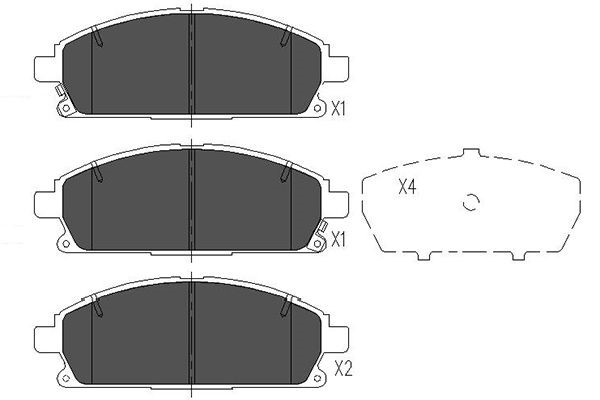 Bromsbeläggsats, Framaxel KAVO PARTS