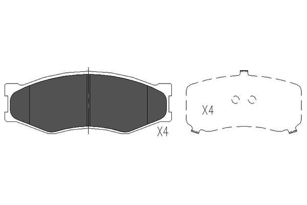 Bromsbeläggsats, Framaxel Kavo parts KBP-6522 KAVO PARTS