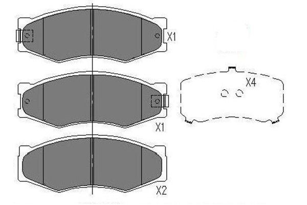 Bromsbeläggsats, Framaxel Kavo parts KBP-6524 KAVO PARTS
