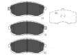 Bromsbeläggsats, Framaxel Kavo parts KBP-6528 KAVO PARTS