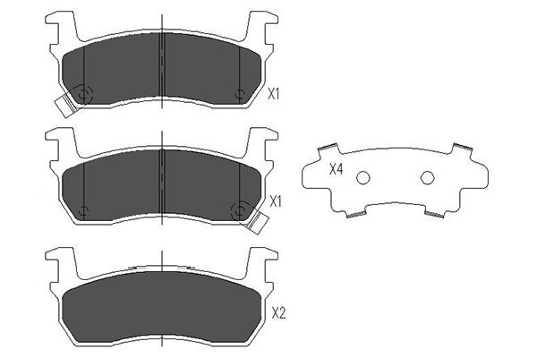 Bromsbeläggsats, Framaxel Kavo parts KBP-6530 KAVO PARTS