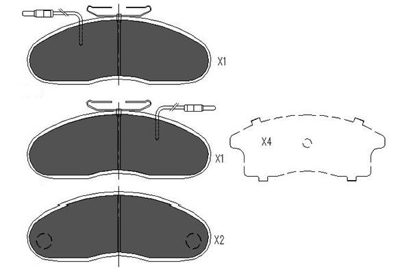 Bromsbeläggsats, Framaxel Kavo parts KBP-6535 KAVO PARTS