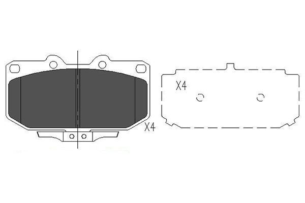 Bromsbeläggsats, Framaxel Kavo parts KBP-6536 KAVO PARTS