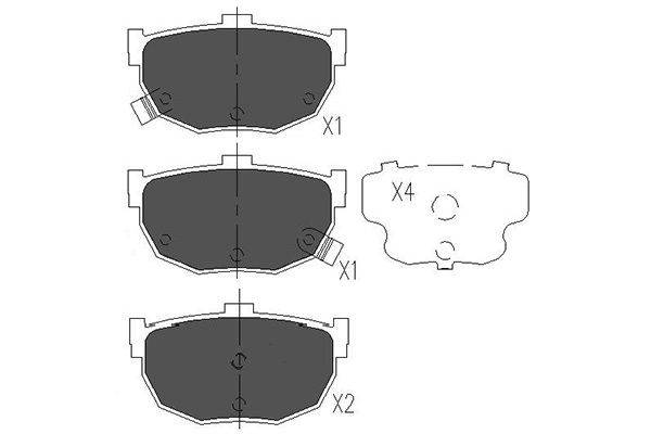 Bromsbeläggsats, Bakaxel Kavo parts KBP-6544 KAVO PARTS