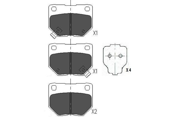 Bromsbeläggsats, Bakaxel Kavo parts KBP-6545 KAVO PARTS