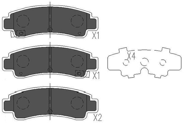Bromsbeläggsats, Bakaxel Kavo parts KBP-6546 KAVO PARTS