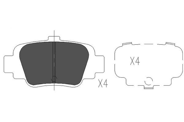 Bromsbeläggsats, Bakaxel Kavo parts KBP-6547 KAVO PARTS