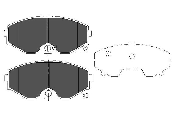 Bromsbeläggsats, Framaxel Kavo parts KBP-6553 KAVO PARTS