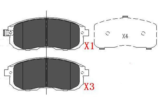 Bromsbeläggsats, Framaxel Kavo parts KBP-6557 KAVO PARTS