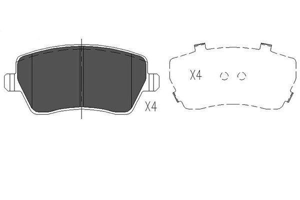 Bromsbeläggsats, Framaxel KAVO PARTS
