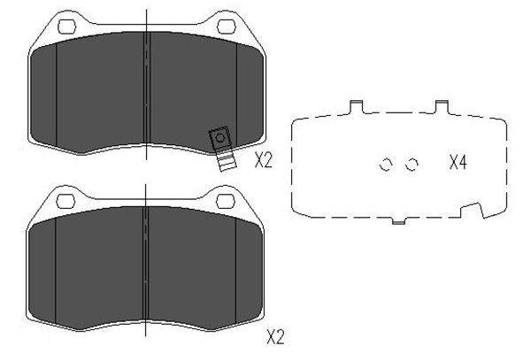 Bromsbeläggsats, Framaxel Kavo parts KBP-6561 KAVO PARTS