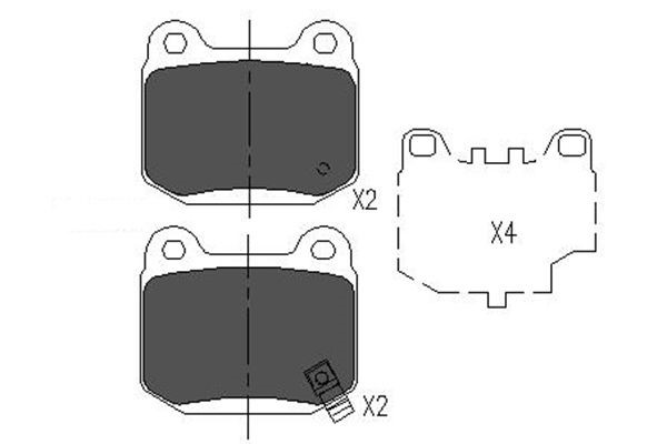 Bromsbeläggsats, Bakaxel Kavo parts KBP-6562 KAVO PARTS