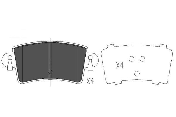 Bromsbeläggsats, Bakaxel Kavo parts KBP-6564 KAVO PARTS