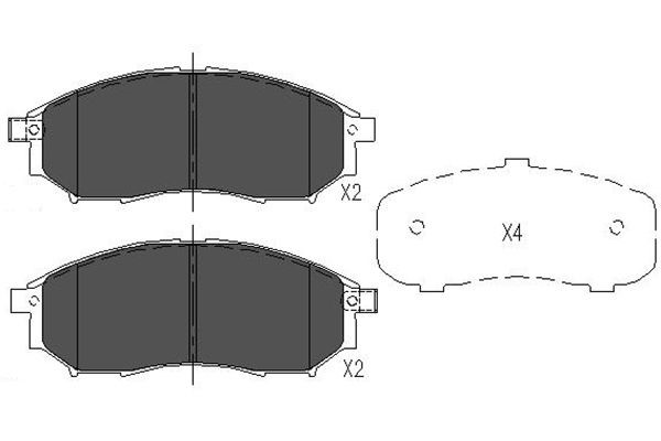 Bromsbeläggsats, Framaxel KAVO PARTS