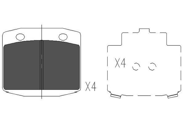 Bromsbeläggsats, Framaxel Kavo parts KBP-6570 KAVO PARTS Bromsbeläggsats, Framaxel Kavo parts KBP-6570 KAVO PARTS