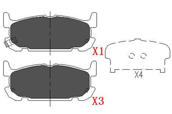 Bromsbeläggsats, Bakaxel Kavo parts KBP-6571 KAVO PARTS