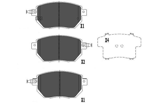 Bromsbeläggsats, Framaxel Kavo parts KBP-6573 KAVO PARTS