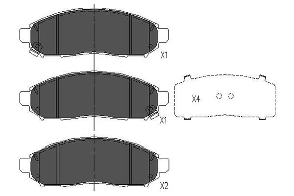 Bromsbeläggsats, Framaxel KAVO PARTS
