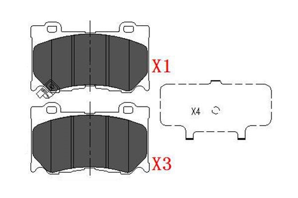 Bromsbeläggsats, Framaxel Kavo parts KBP-6581 KAVO PARTS