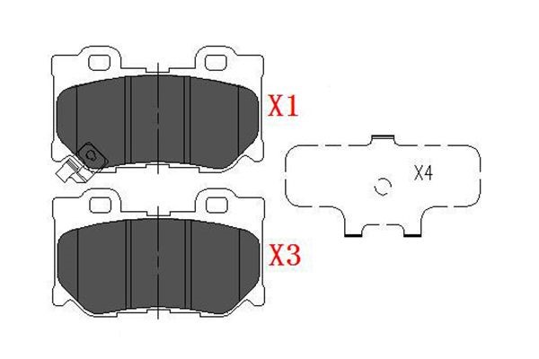 Bromsbeläggsats, Bakaxel Kavo parts KBP-6582 KAVO PARTS