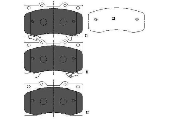 Bromsbeläggsats, Framaxel Kavo parts KBP-6588 KAVO PARTS