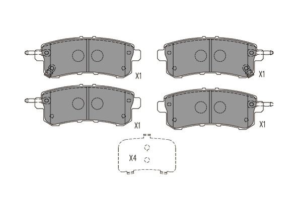 Bromsbeläggsats, Bakaxel Kavo parts KBP-6589 KAVO PARTS