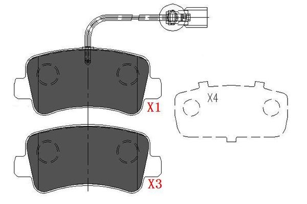 Bromsbeläggsats, Bakaxel Kavo parts KBP-6590 KAVO PARTS
