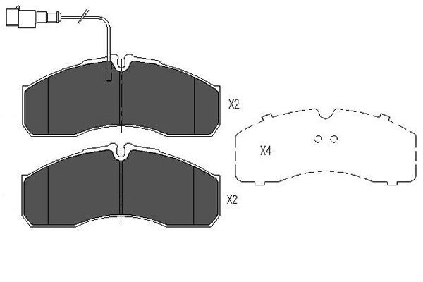 Bromsbeläggsats, Bakaxel, Framaxel Kavo parts KBP-6591 KAVO PARTS