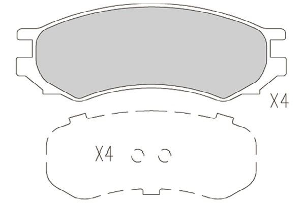 Bromsbeläggsats, Framaxel Kavo parts KBP-6595 KAVO PARTS