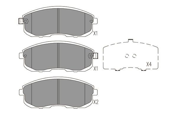 Bromsbeläggsats, Framaxel Kavo parts KBP-6596 KAVO PARTS