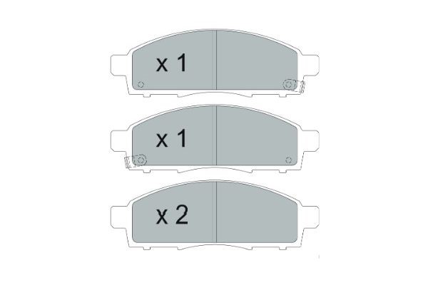 Bromsbeläggsats, Framaxel KAVO PARTS