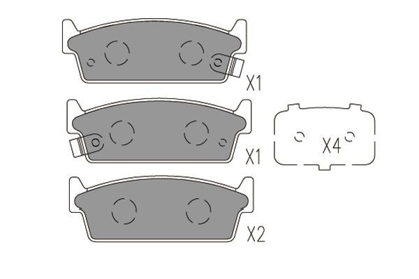 Bromsbeläggsats, Bakaxel Kavo parts KBP-6601 KAVO PARTS