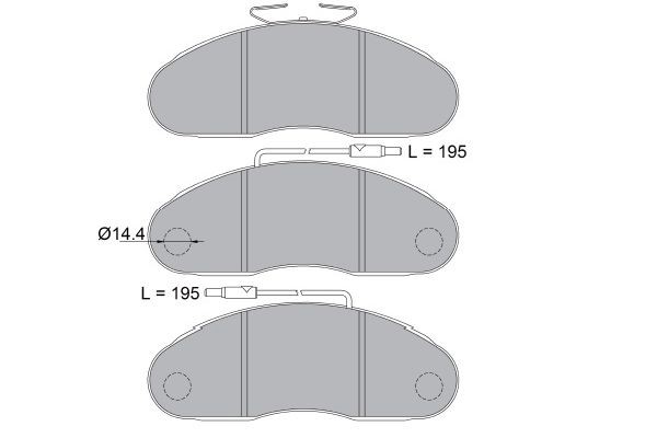 Bromsbeläggsats, Framaxel Kavo parts KBP-6602 KAVO PARTS