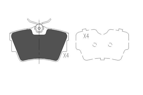 Bromsbeläggsats, Bakaxel Kavo parts KBP-6604 KAVO PARTS