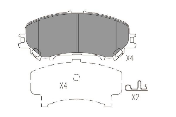 Bromsbeläggsats, Framaxel KAVO PARTS
