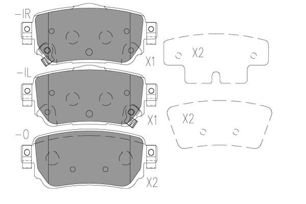 Bromsbeläggsats, Bakaxel KAVO PARTS