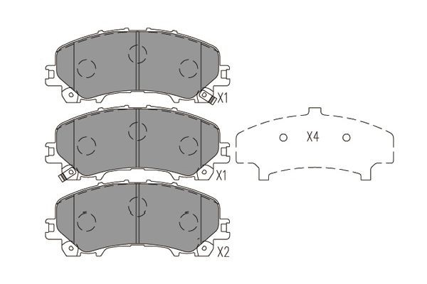 Bromsbeläggsats, Framaxel KAVO PARTS
