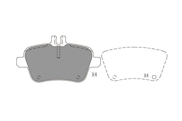 Bromsbeläggsats, Bakaxel Kavo parts KBP-6619 KAVO PARTS