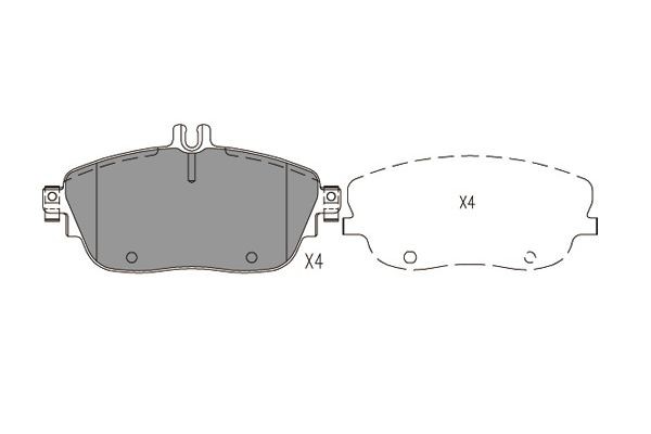 Bromsbeläggsats, Framaxel Kavo parts KBP-6620 KAVO PARTS