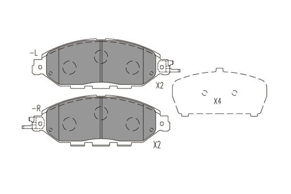 Bromsbeläggsats, Framaxel Kavo parts KBP-6623 KAVO PARTS