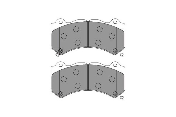Bromsbeläggsats Hålad/ventilerad, Framaxel Kavo parts KBP-6627 KAVO PARTS