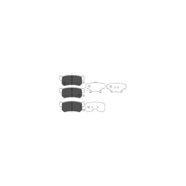Bromsbeläggsats Solid, Bakaxel Kavo parts KBP-7501 KAVO PARTS