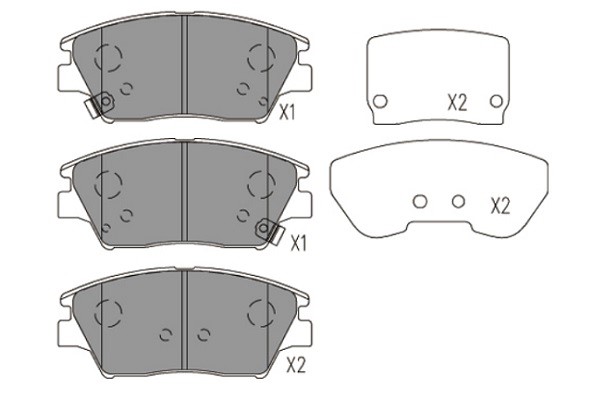 Bromsbeläggsats, Framaxel Kavo parts KBP-7510 KAVO PARTS