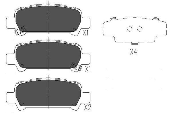 Bromsbeläggsats, Bakaxel KAVO PARTS