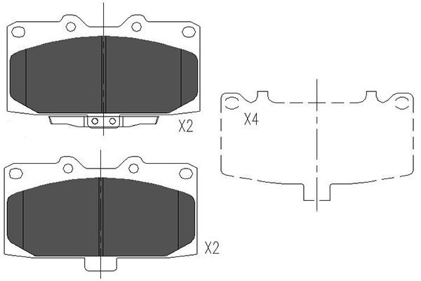 Bromsbeläggsats, Framaxel Kavo parts KBP-8003 KAVO PARTS