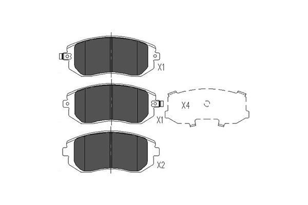 Bromsbeläggsats, Framaxel KAVO PARTS