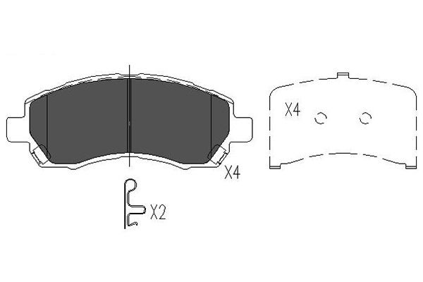 Bromsbeläggsats, Framaxel Kavo parts KBP-8015 KAVO PARTS Bromsbeläggsats, Framaxel Kavo parts KBP-8015 KAVO PARTS